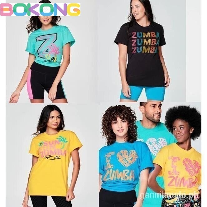 Zumba Wear Good Vibes Tee Sunny Daze Z3T00 0198 0196 0197 0151 BBZW (Bokong)