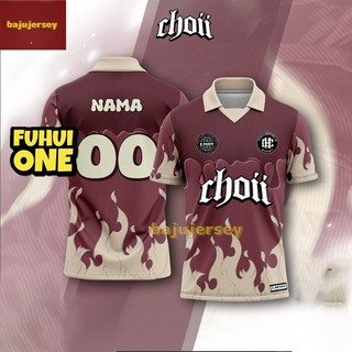 [Tùy chỉnh miễn phí] Áo thun Choii 2024 Thái Lan Viral Custom Jersey Tictok Retro Cổ Áo Jersey Plus Size Nam Nữ
