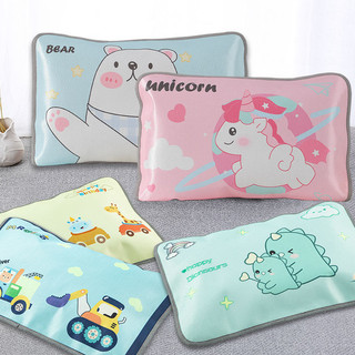 Mùa Hè Trẻ Em Băng Lụa Gối Có Thể Giặt Được Mẫu Giáo Hoạt Hình 30x50 Vỏ Gối Chống Ẩm Nhám Mát Gối Học Sinh