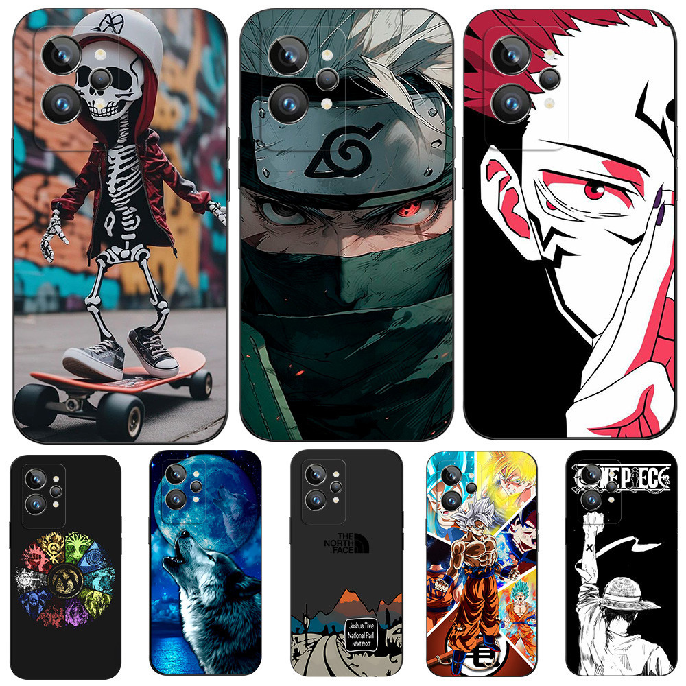 Dành Cho Realme GT2 PRO Ốp lưng Ốp Lưng Funda Đen Tpu Nhân Vật Anime