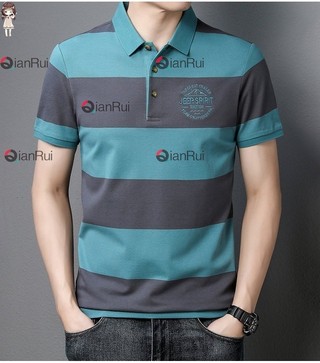 Áo sơ mi Polo nam, Áo sơ mi Polo ngắn tay nam chất lượng cao vừa vặn và vừa vặn -Q7549