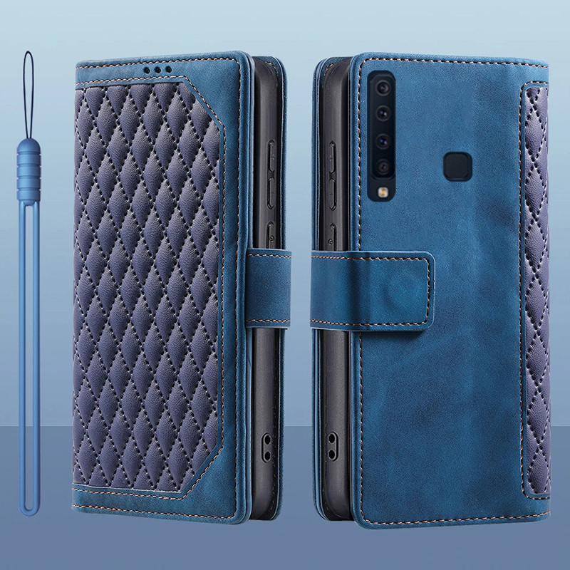 Dành Cho Samsung Galaxy A9 2018 A920F A920 SM-A920F Da Lật Đựng Thẻ Sách Ví Đứng Bảo Vệ Toàn Diện Dà