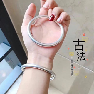 Mới mạ bạc cổ thủ công bạc dày vòng đeo tay kế thừa nam nữ trẻ cặp vợ chồng đồ trang sức tại chỗ bán buôn