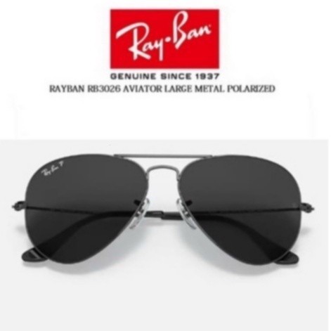 2024 Mới Chính Hãng Rayban Ray / Ban RB 3026 Aviator Kính Đen Chính Hãng AY07