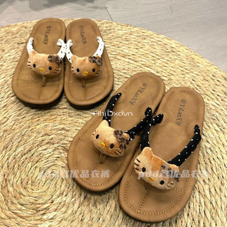 Sweet Classic All-Match Polka Dot Hello Kitty Flip-Flops hellokitty Flip-Flops