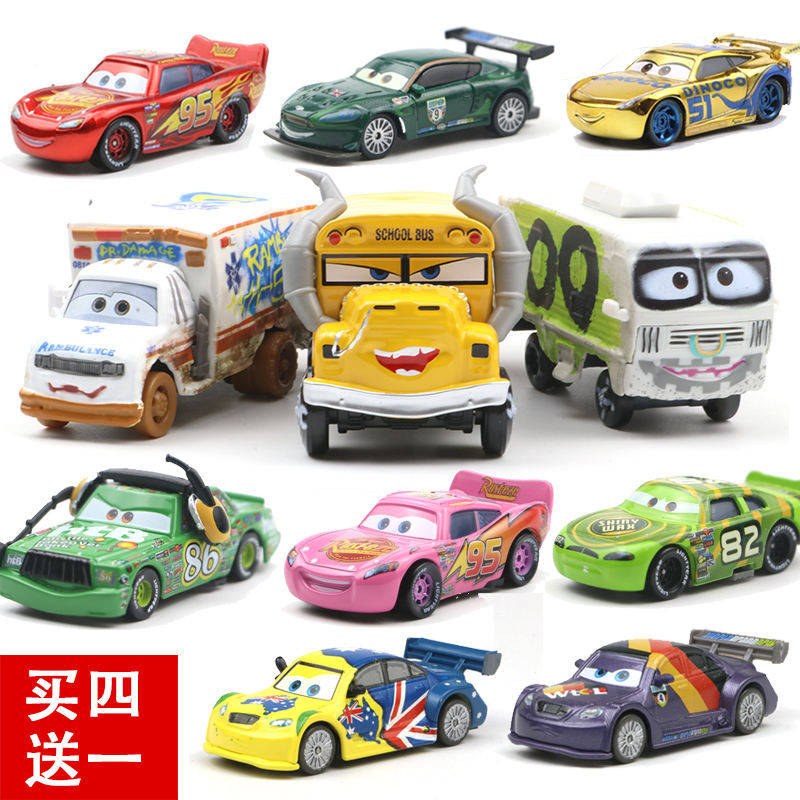 Car Story 3 Racing Car McQueen Die Tooth Cool Sister Mr Kết hợp xe đồ chơi trẻ em hợp kim Avi hủy di