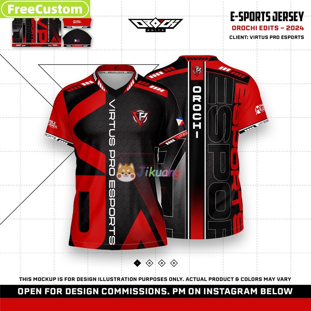 Jersey Esport Garena Free Fire với tùy chọn in tên và nickname miễn phí