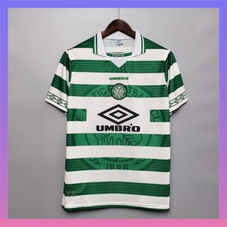 Retro Jersey Bóng Đá Celtic Jersey Cầu Thủ Sân Nhà 98-99 Celtic Nhà Retro Bóng Đá Jersey Cổ Áo Bóng Đá LARSSON #7 Tùy chỉnh Nam [Vận chuyển nhanh]
