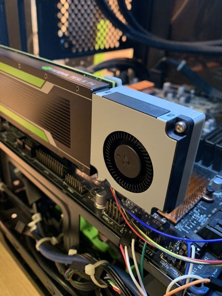 Giao hàng nhanh chóng = NVIDIA Tesla P4 M4 T4 Card đồ họa Sửa đổi Active Turbo Quạt làm mát im lặng 