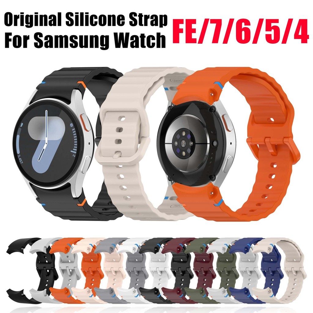 Dây Đeo Silicon Cho Samsung Galaxy Watch 7 FE 6 5 4 Vòng Tay Thay Thế Chính Thức Cho Samsung Galaxy 