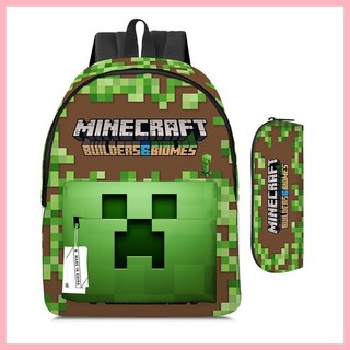 Ba Lô Schoolbag Mới Minecraft Minecraft Sinh Viên Schoolbag Creeper Creeper Túi Máy Bay In Schoolbag Hộp Đựng Bút Chì