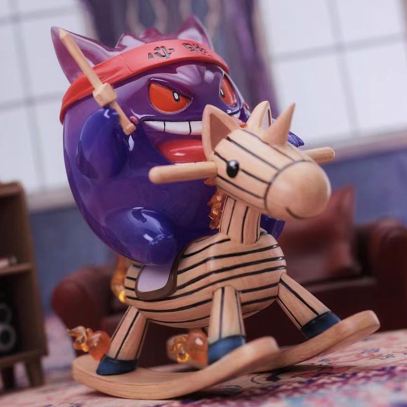 Pokemon GK Elf Sun Rocking Horse Gengar Trojan Gengar Hình Búp Bê Trang Trí Mô Hình