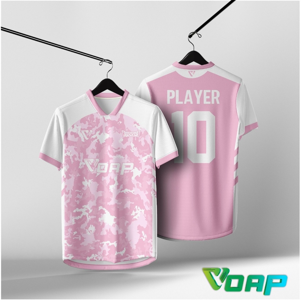 2024 Thiết kế mới HồngBaju Jersey Tên Tùy Chỉnh Nữ Hồng Series Bola Futsal Áo Bóng Đá Baju Bóng Đá L