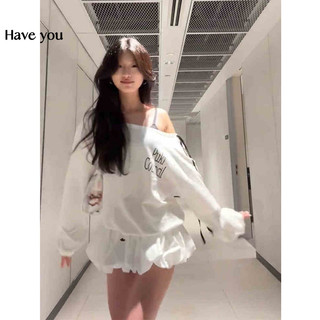 Tinh Khiết Desire Tính Khí Hot Girl Phong Cách Mười Ngàn Loại Xù Vai Rời Áo Thun Hoa Bud Đầm Nữ Phong Cách Mùa Thu