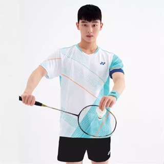 [Tên và số tùy chỉnh miễn phí] Bộ đồ đồng phục cầu lông phong cách mới Yonex Đồng phục đội huấn luyện Đồng phục YY Áo Tennis ngắn tay nam nữ Đội khô nhanh Tùy chỉnh
