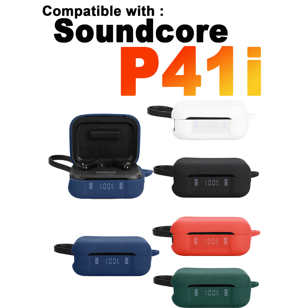 Dành Cho Tai Nghe Anker Soundcore P41i Vỏ Bảo Vệ Silicon Chống Sốc Mềm Có Móc Khóa