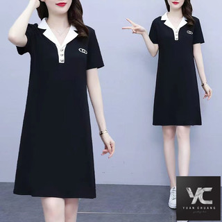  Mùa Hè Phong Cách Mới Phiên Bản Hàn Quốc Đầm Ve Áo Nữ Thiết Kế Phong Cách Mỏng Cảm Giác Phong Cách Phương Tây Thêu Bao Bụng Ôm Hơn Nhìn Giữa Chiều Dài T @ -