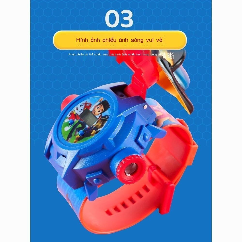 [GIÁ SỐC] Đồng hồ phát sáng hoạt hình cho trẻ em, đồng hồ đồ chơi Paw Patrol, đồng hồ công chúa Els