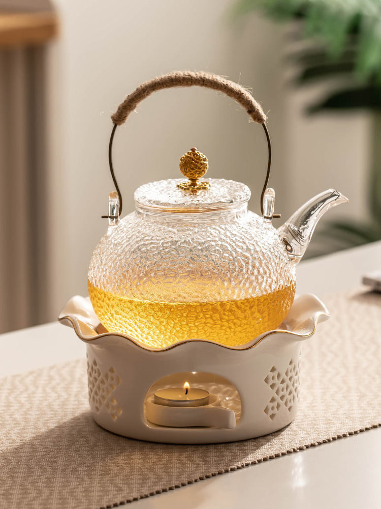 Bộ ấm trà bộ ấm trà nến gốm sứ gia dụng đế sưởi ấm bếp nấu trà khách sạn ấm trà hoa trà chiều