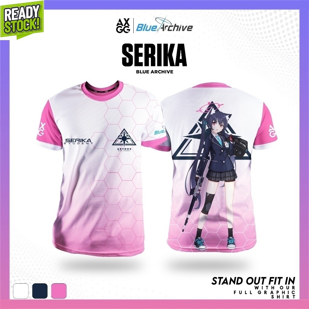[Hàng có sẵn] Blue Archive - Áo thun chơi game Mutsuiki / Nagisa / Nonomi / Pina / Renge / Sakurakao