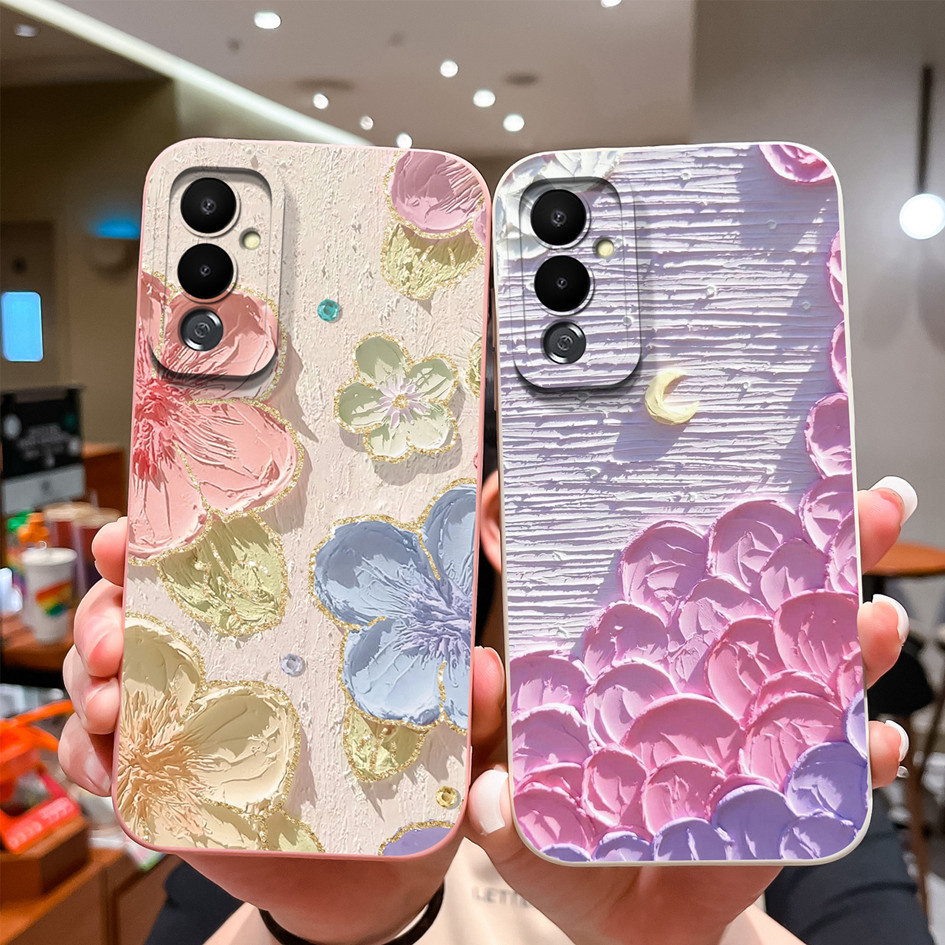Ốp Điện Thoại Cho Tecno Pova 4 Pro 4G Vỏ Chống Sốc Vuông Lỏng Thời Trang Họa Tiết Hoa Dễ Thương Ốp L