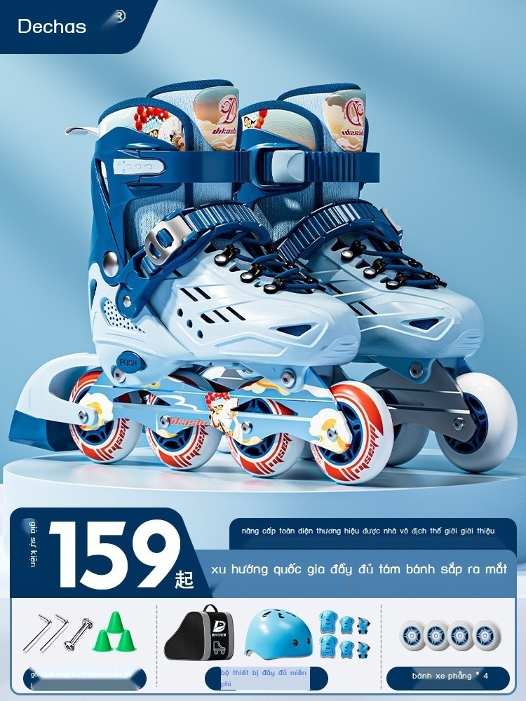 Giày trượt patin trẻ em Dikashi giày trượt patin cho bé gái và bé trai bộ đồ đầy đủ cho bé gái mới
