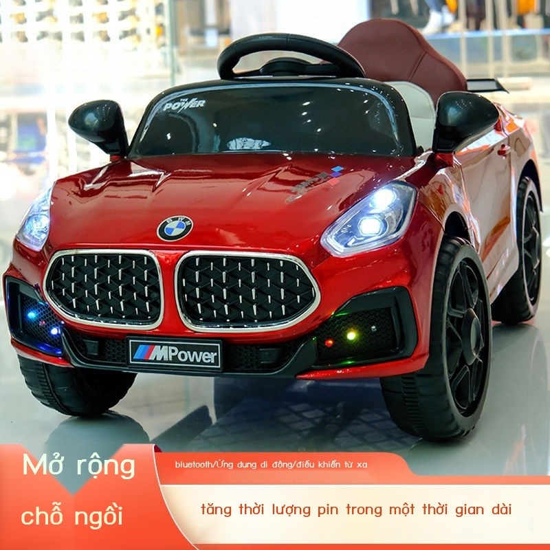 Xe điện trẻ em BMW mới cho bé trai và bé gái, xe pin cho trẻ em có thể ngồi lên, xe đồ chơi điều kh