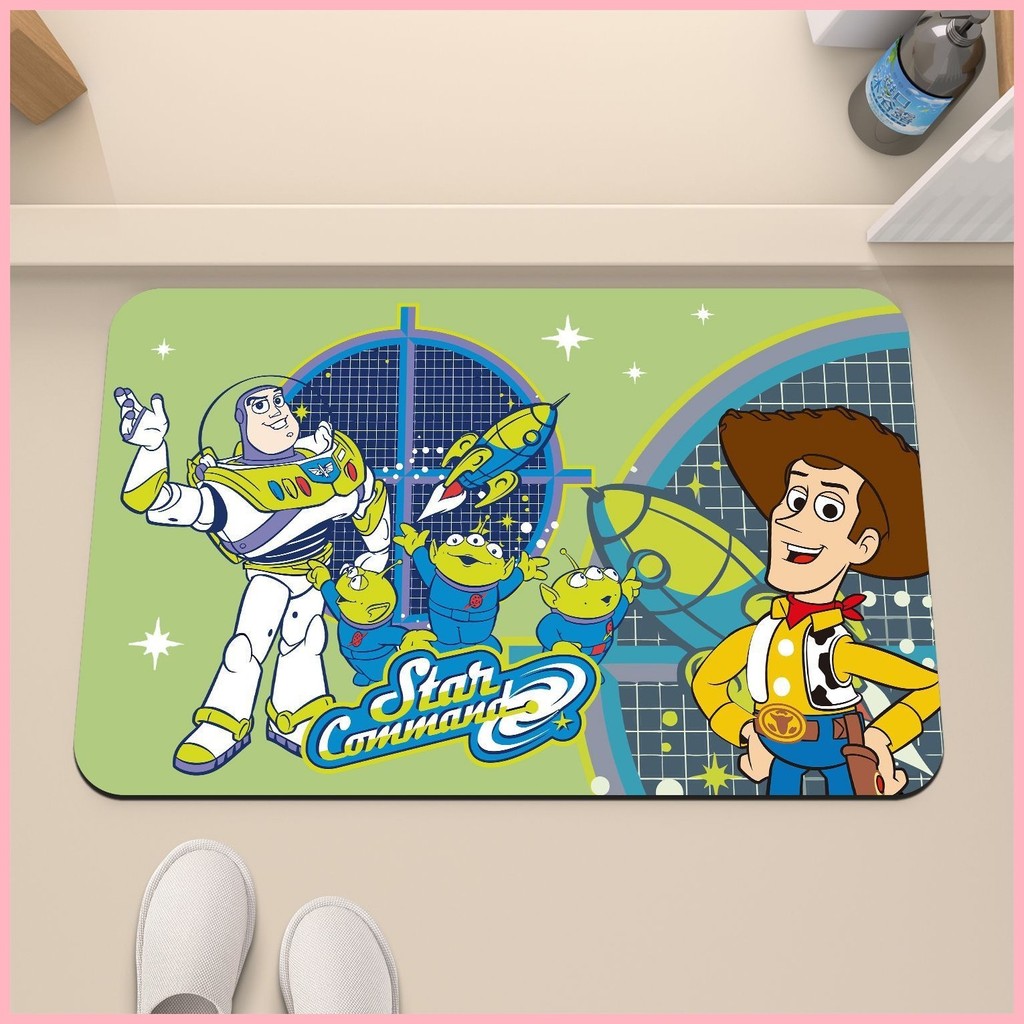 [GUYN] Thảm trải sàn Buzz Lightyear Buzz Lightyear Thảm thấm bùn tảo cát Phòng tắm Thảm trải sàn chố