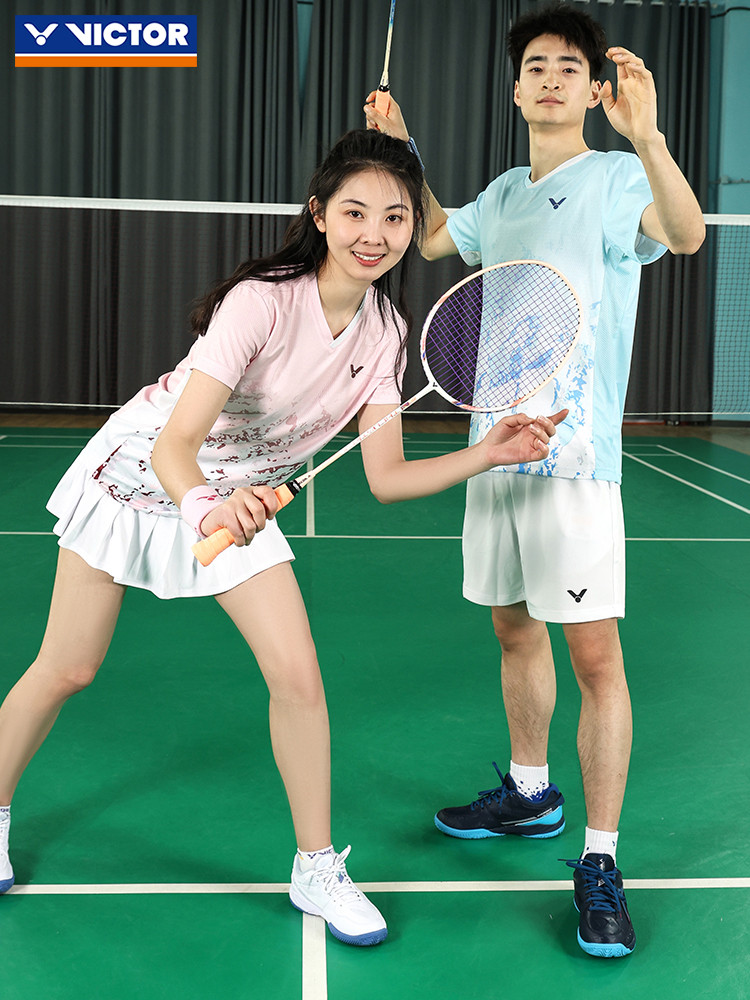 Victor victor victor Victory Cầu lông thi đấu Huấn luyện thể thao ngắn tay