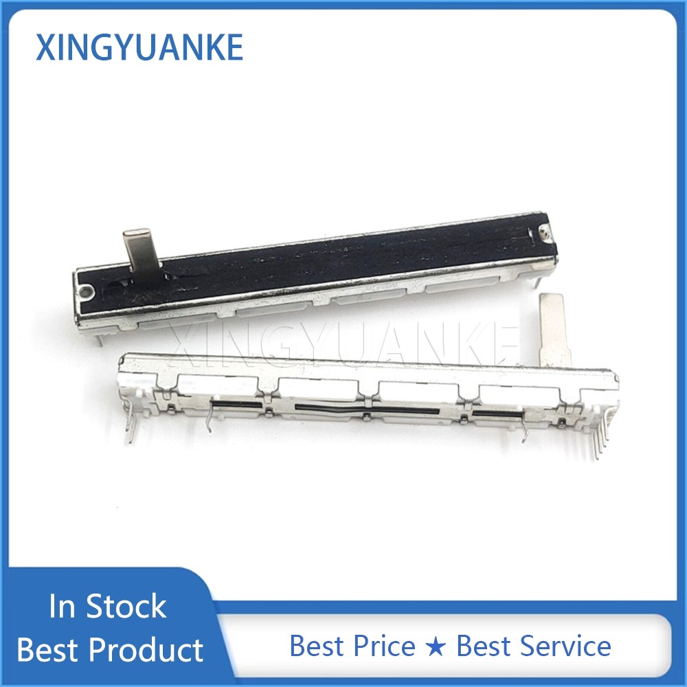1 Cái / lốc Trộn Fader 75MM B10K A10K A20K Máy Đo Áp Trượt Thẳng Kênh Kép B103 A103 A203 Chiều Dài T