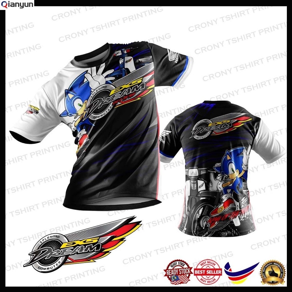 Áo thun thăng hoa Honda EX5 Dream King Of The Road | Baju Honda EX5 Dream | Baju Lelaki | Baju Perem