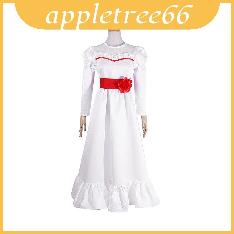 Búp bê kinh dị nổi bật Annabelle Váy trắng mềm mại thoải mái Cosplay Halloween cho trang phục