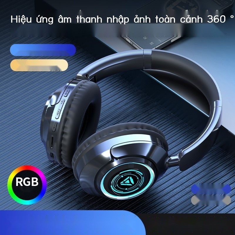Tai nghe Bluetooth không dây Aijin, chụp tai, với âm trầm sâu, thể thao, chơi game, khử tiếng ồn, t