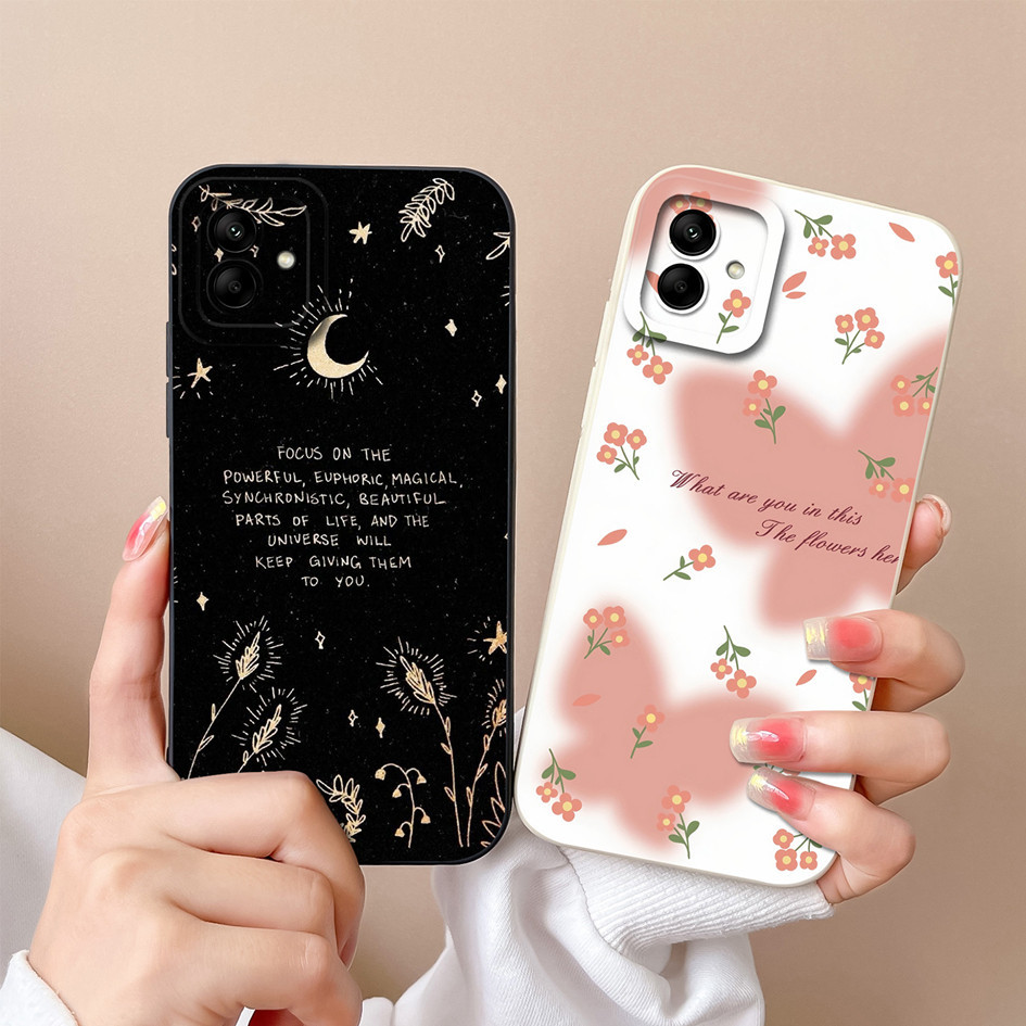 Ốp điện thoại Cho Samsung Galaxy A04 A04S A04E M04 Ốp điện thoại Bảo Vệ Camera Ốp điện thoại Hoa Dễ 