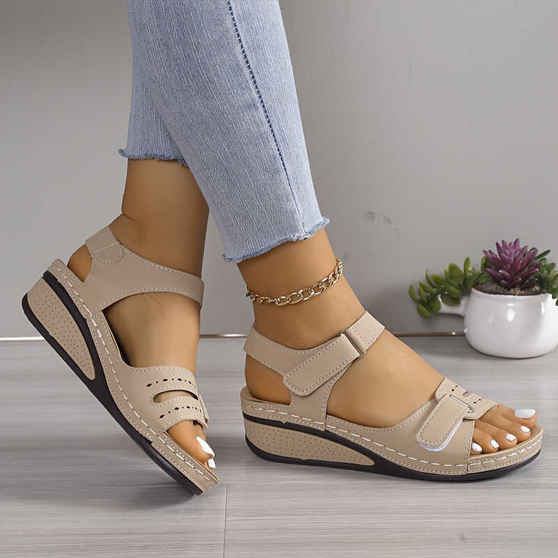 Giải Phụ Nữ Trí Sandals Đủ Bãi Biển Giày Đầy Màu Sắc Lộ Ngón Chân Moccasin