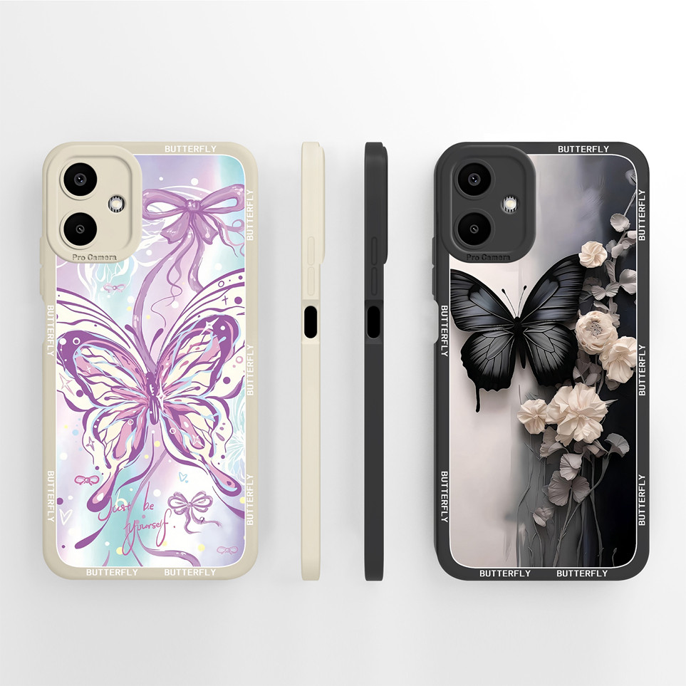 Vỏ Cho Samsung Galaxy A06 Ốp lưng Bướm Thời Trang Silicon Mềm Chống Sốc Cho Samsung A06 Ốp Lưng Gala