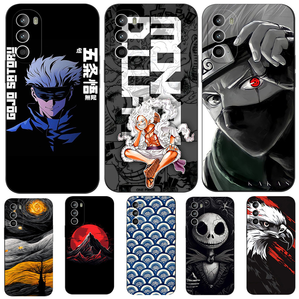 Ốp Lưng Cho Motorola G82 5G Ốp Lưng Silicon Mềm Điện Thoại Moto G82 Đen Tpu Cool Anime