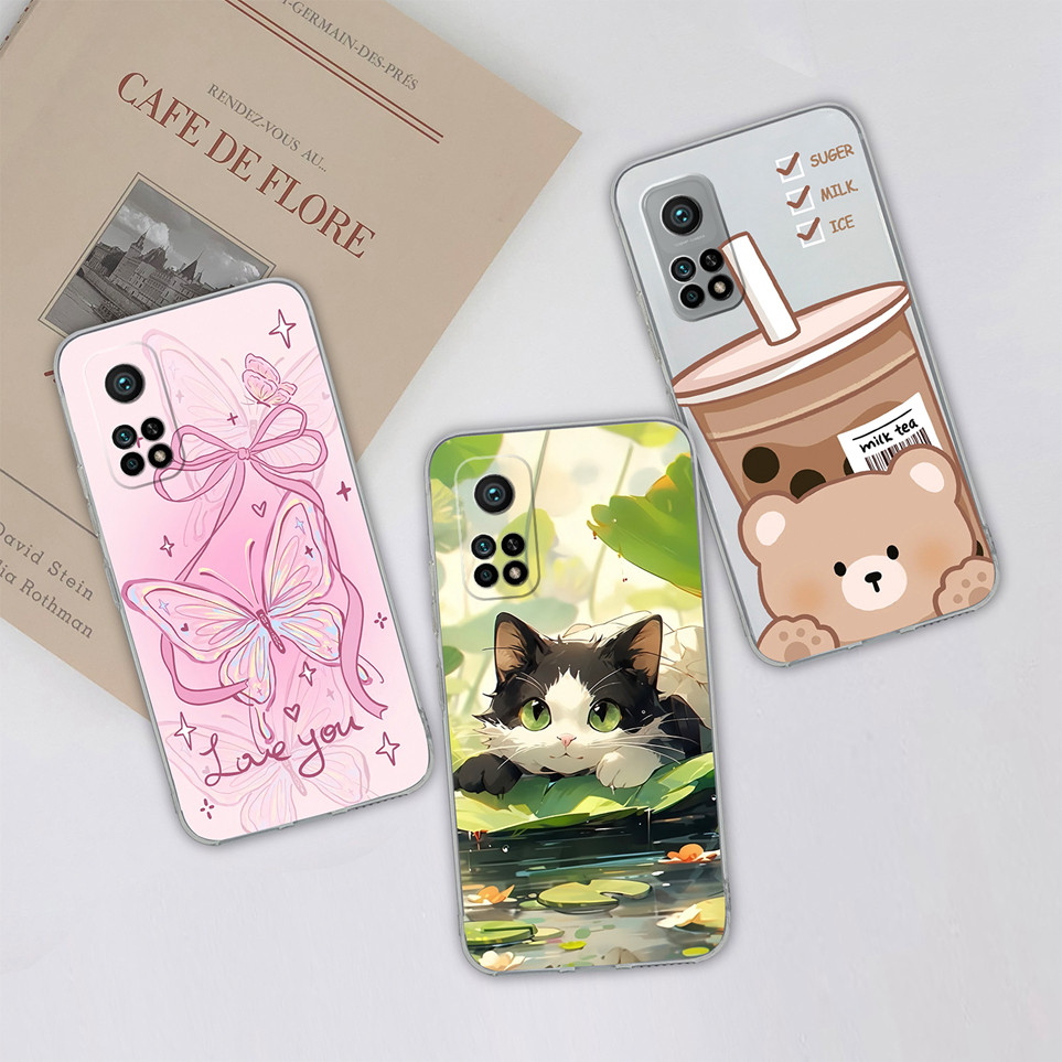 Ốp Lưng Dễ Thương Cho Xiaomi Mi 10T 10TPro 11T 11TPro Vỏ Bướm Silicon Mềm Trong Suốt TPU Ốp Lưng Cho
