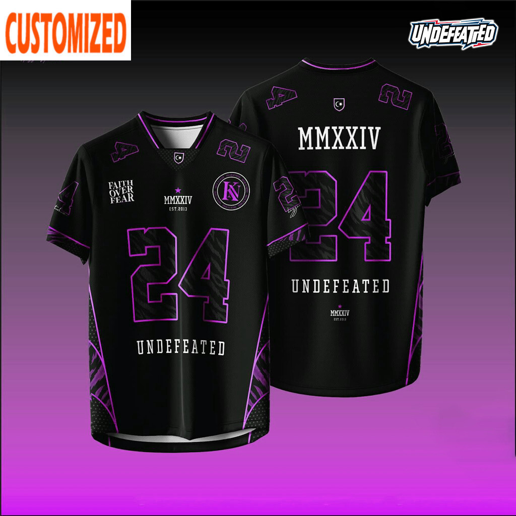 Miễn phí tùy chỉnh tên số năm 2025, áo phông cặp đôi Oversize phong cách NFL, thời trang thanh niên