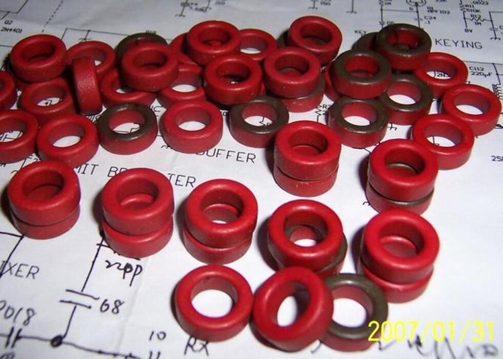 Bộ 50 T50-2 MICROMETALS TROID HF, QRP, INDUCTOR