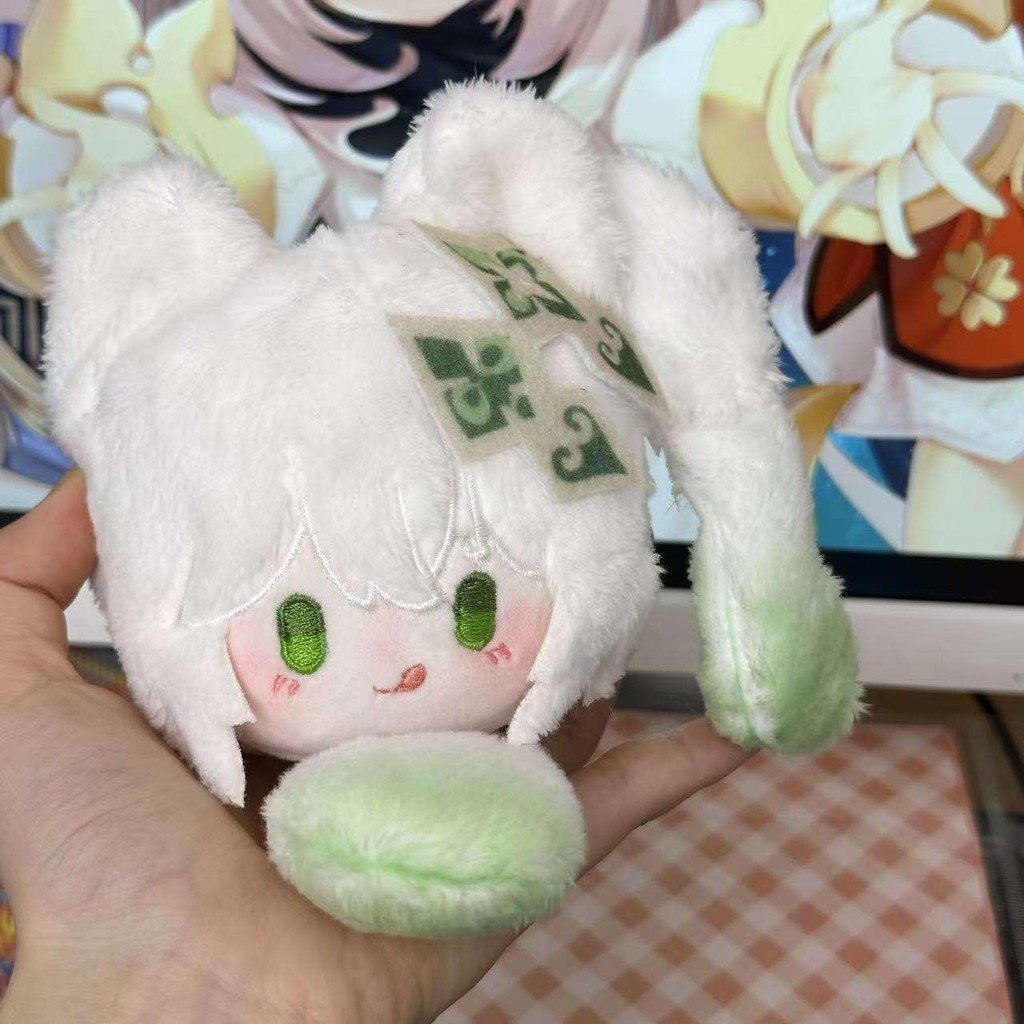 ✨Genshin Impact✨ 10cm Nahida Búp bê bông Móc khóa Búp bê Anime Mắt đậu nành quà sinh nhật nhiều lông
