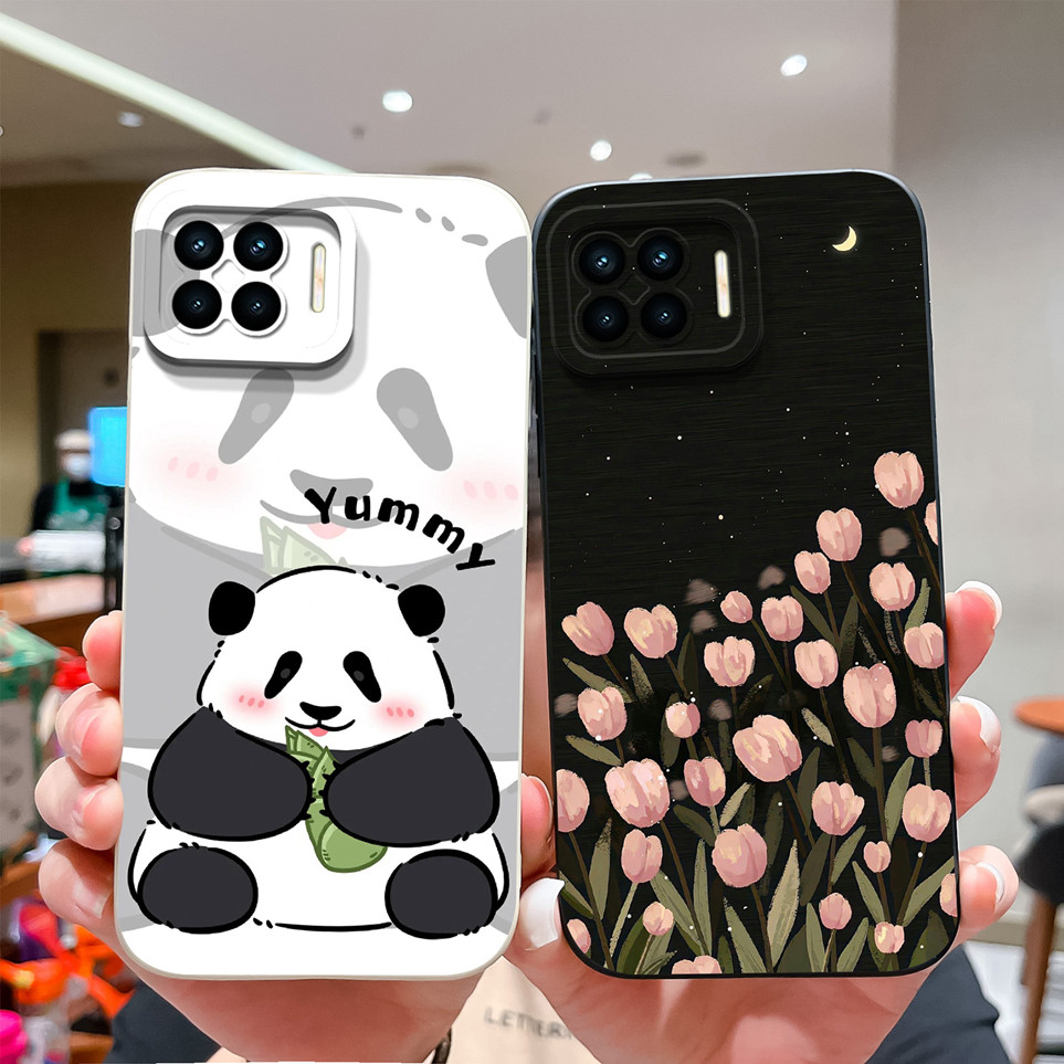 Dành Cho OPPO F17Pro F17 Ốp Điện Thoại Vỏ Hoa Tulip Đẹp Chống Trầy Xước Silicon Bảo Vệ Vỏ Mềm Cho OP