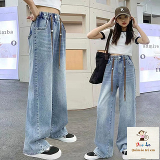 [Sản phẩm mới] Xuân Thu Phong Cách Mới Quần Bé Gái Lớn Trẻ Em Phiên Bản Hàn Quốc Quần Áo Trẻ Em Quần Jean Rời