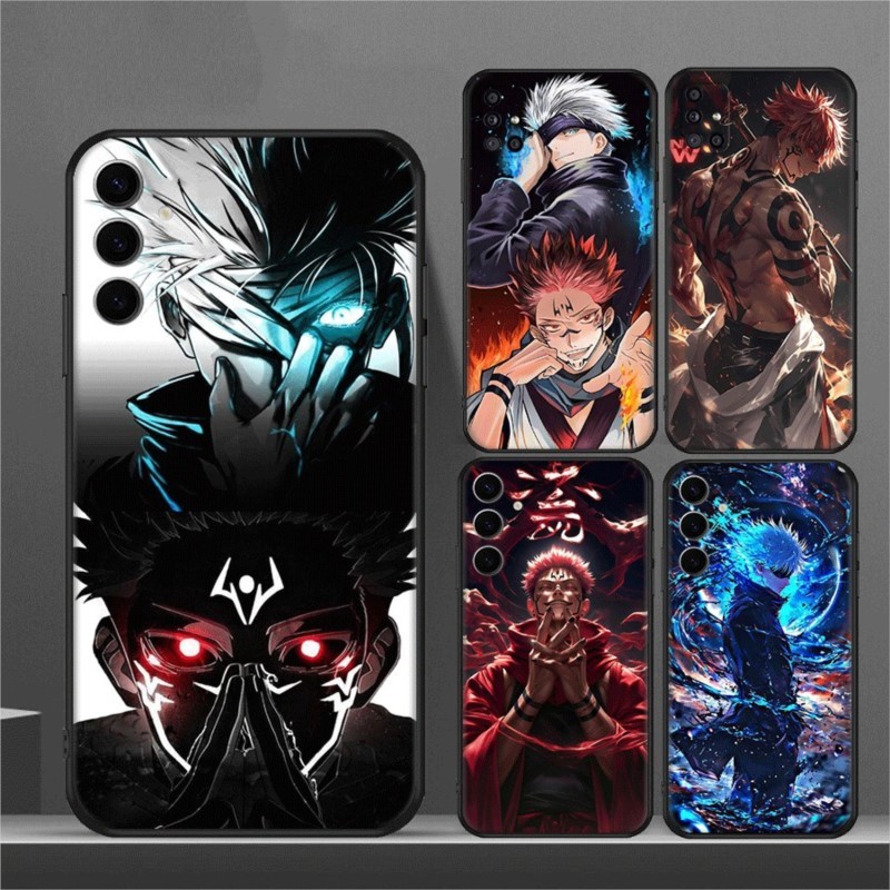 T6R anime Gojo Satoru VS Sukuna cho Samsung S21 Fe S23 FE S24 Ultra Plus Note 8 TPU mềm silicon màu 