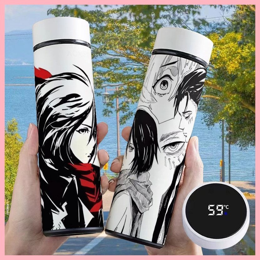 [GUYN] Cốc giữ nhiệt Eren Jaeger Eren Jaeger Mikasa Attack on Titan Mikasa Cốc giữ nhiệt thông minh 