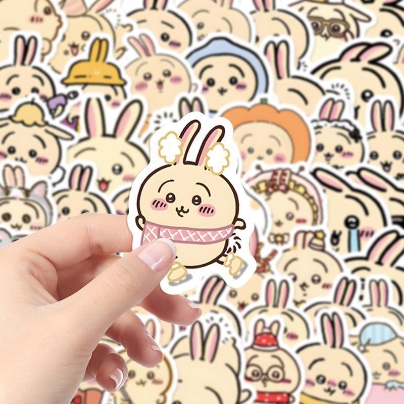 50 Nhãn dán Usagi Nhãn dán hoạt hình dễ thương Sổ tay DIY Nhãn dán chống nước Nhãn dán trang trí văn