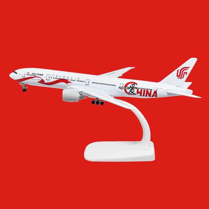 [Siêu Hot]  Thiết bị hạ cánh Boeing Boeing B777 Air China yêu thích mô hình máy bay kim loại hợp ki