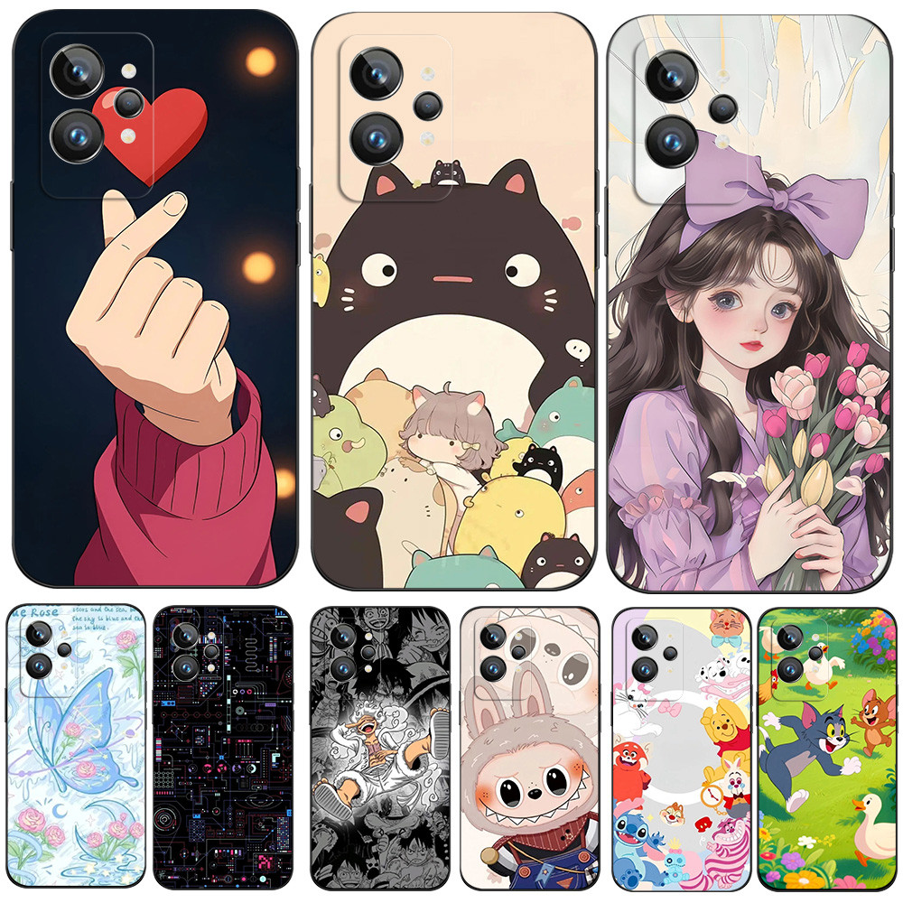 Dành Cho Realme GT2 PRO Ốp lưng Ốp Lưng Funda Đen Tpu Chống Thấm Nước Vỏ Bảo Vệ