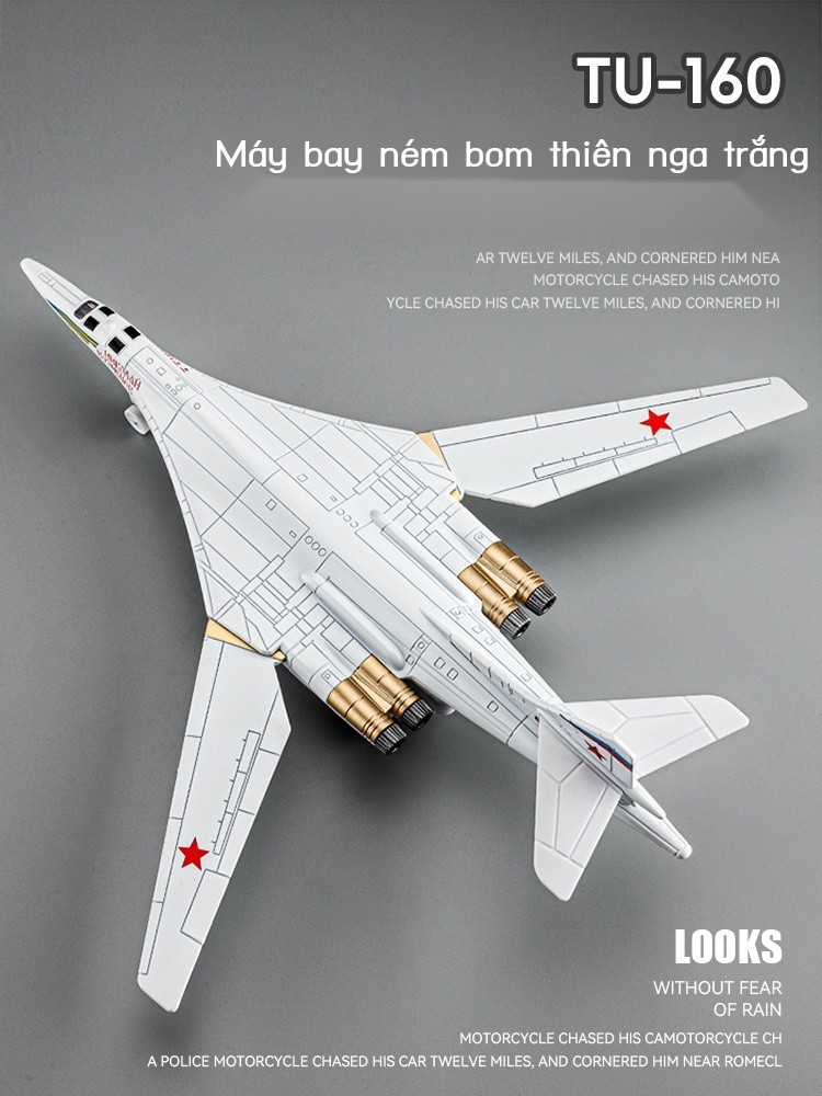 [HOT 2025] SWAN TRẮNG TRẮNG TU-160 MÔ HÌNH BOMBER MÔ HÌNH