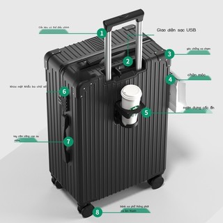 [HOT 2024] BỐN MỘT vali dây kéo vali nhỏ khung nhôm vali xe đẩy vali vali dành cho nam
